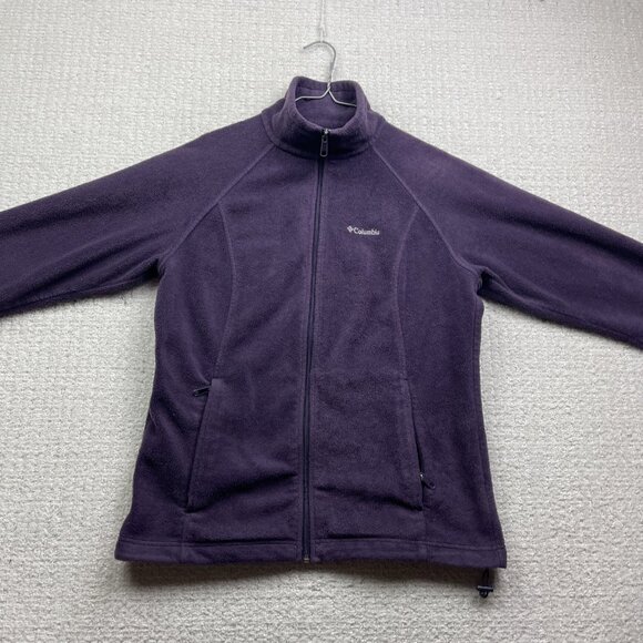 Columbia Benton Springs Full Zip Polar Fleece Jacket Wom Large Purple Outdoor - Picture 7 of 11